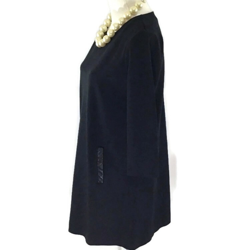 PHILOSOPHY BLACK LONG SLEEVE SHIFT DRESS